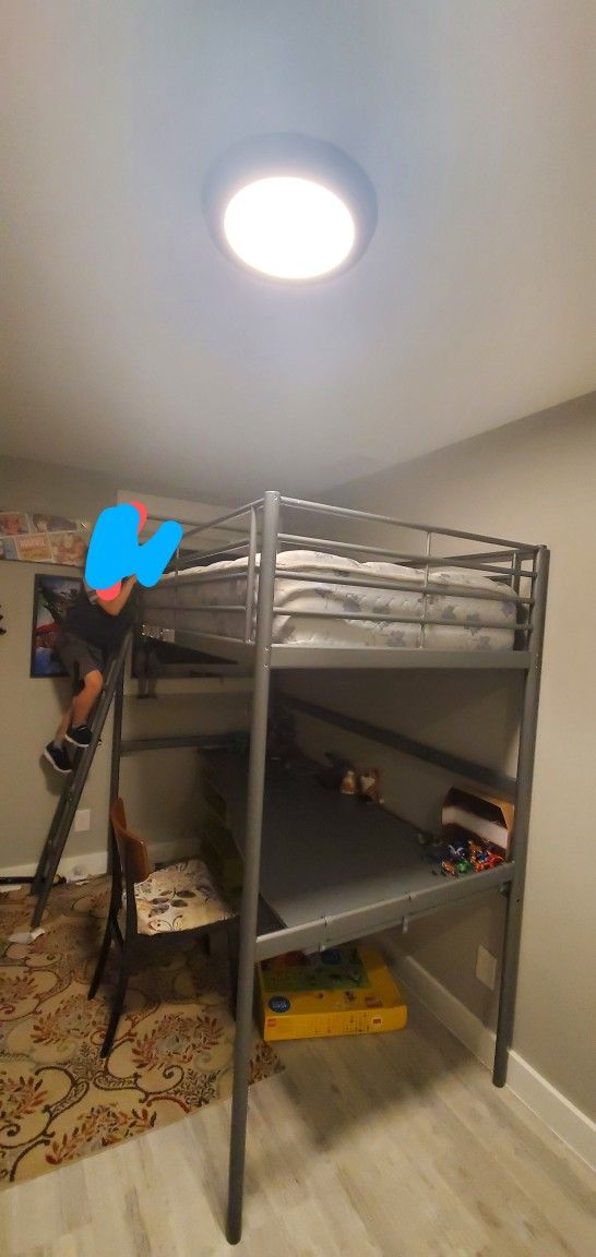 Ikea Loft Bed with Mattress.