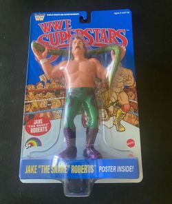 Mattel WWE Superstars LJN Jake The Snake Roberts Series 3 Blue Card