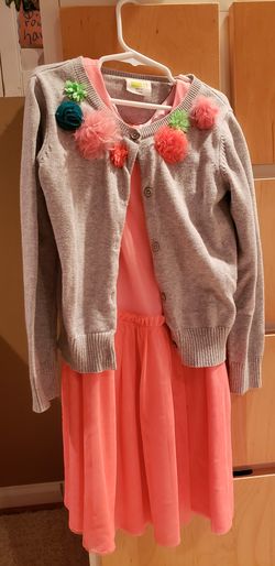 Dresses size 7/8 with cardigan