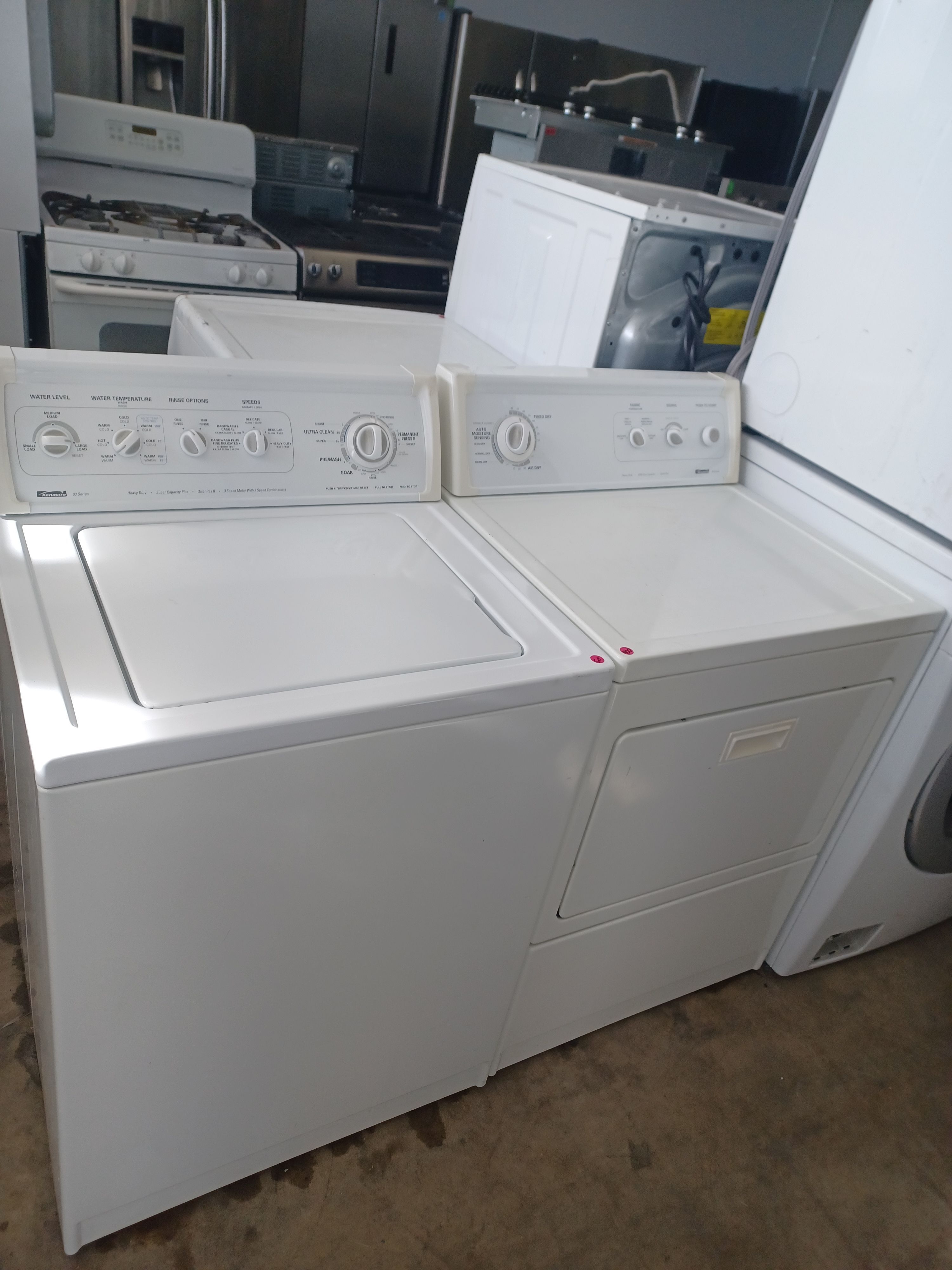 Kenmore top load washer and dryer set -super capacity plus -free delivery