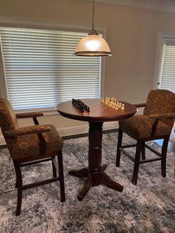 Chess  Bar Table + Bar stools