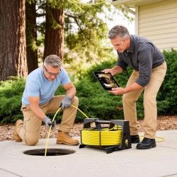 VEVOR 2026 Upgraded Sewer Camera with WiFi, 164ft/50m Drain Pipeline Camera, IP68 Snake Plumbing Cameras with Light - 12 LEDS, Wireless WiFi Connectiv