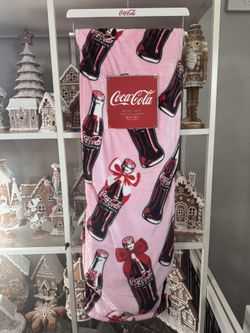 Pink Coca Cola With Bows Throw