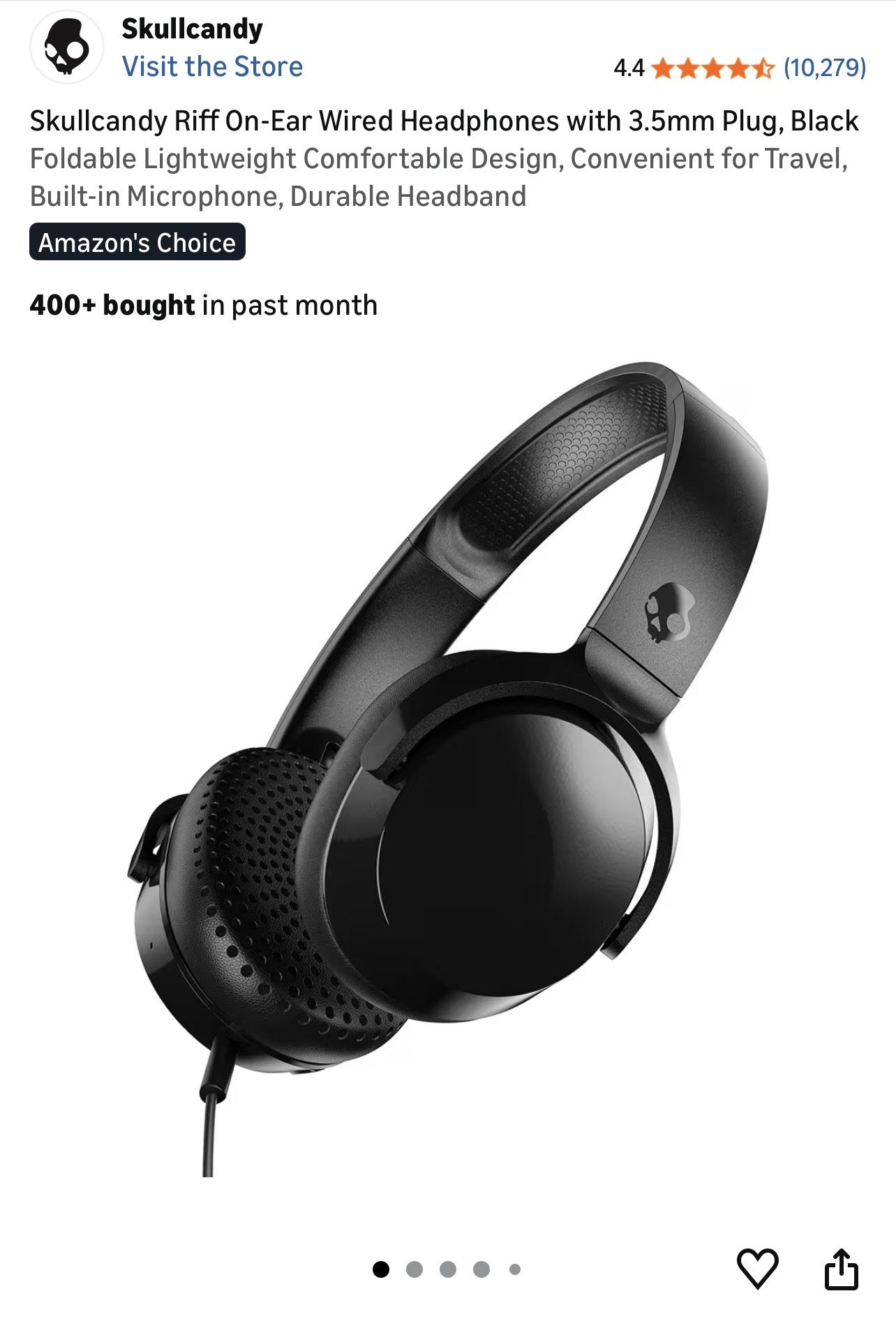 Skull Candy Riff Wired Headphones