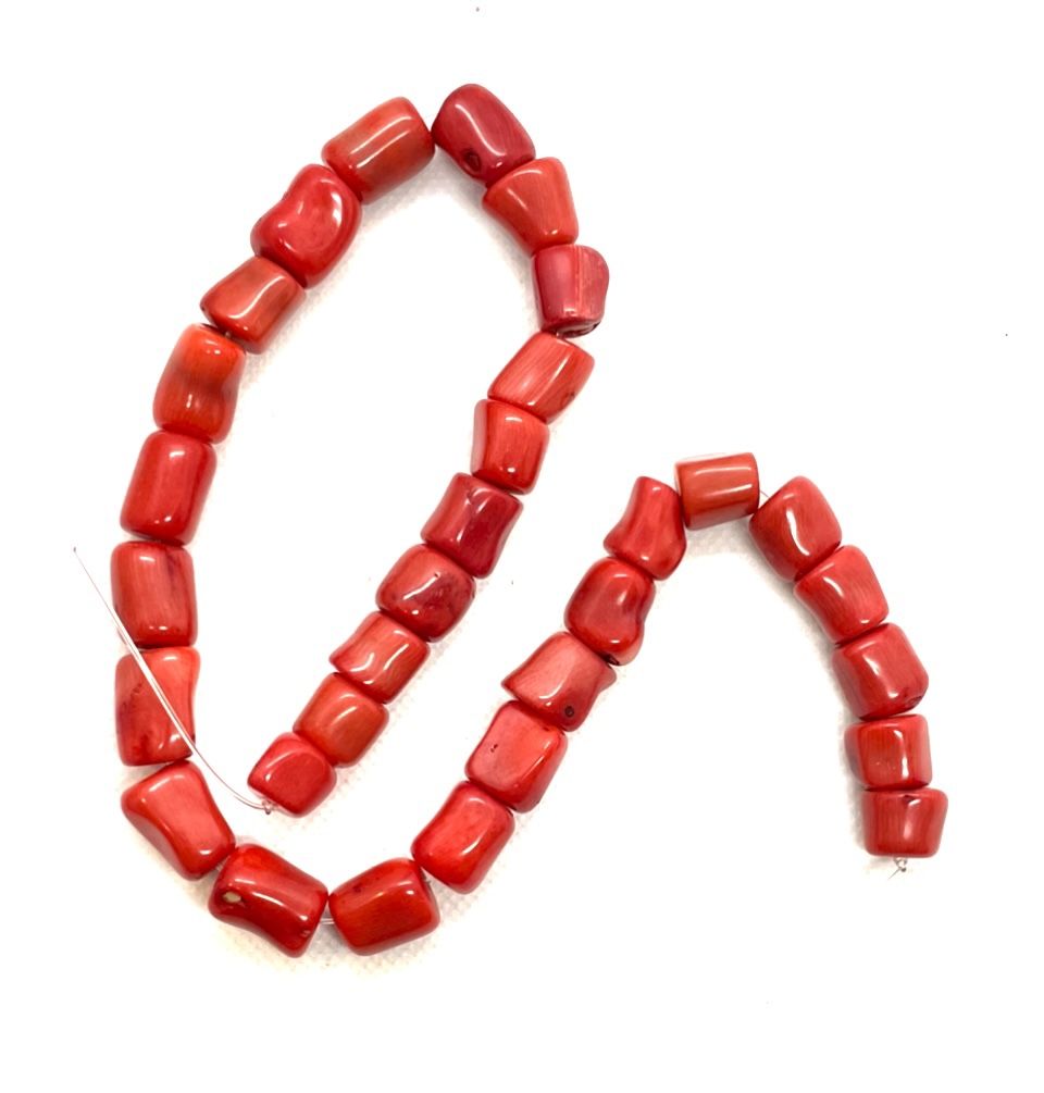 31 Ox Blood Coral Beads