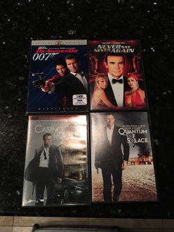 4 James Bond DVD Movies