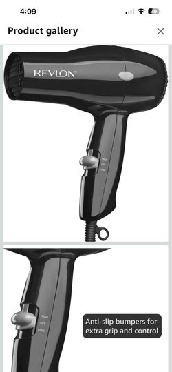 Revlon Compact Hair Dryer | 1875W Lightweight Design, Perfect for Travel, (Black)