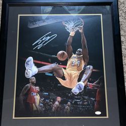 Shaq Signed Photo Framed