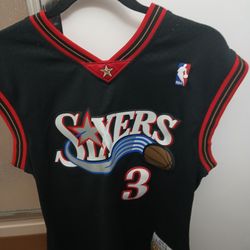 Allen Iverson Black 76ers Jersey 