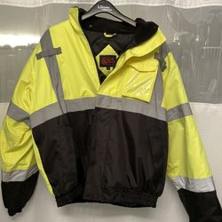 High Vis Thermal Water, Resistant Safety, Bomber Jacket size XL
