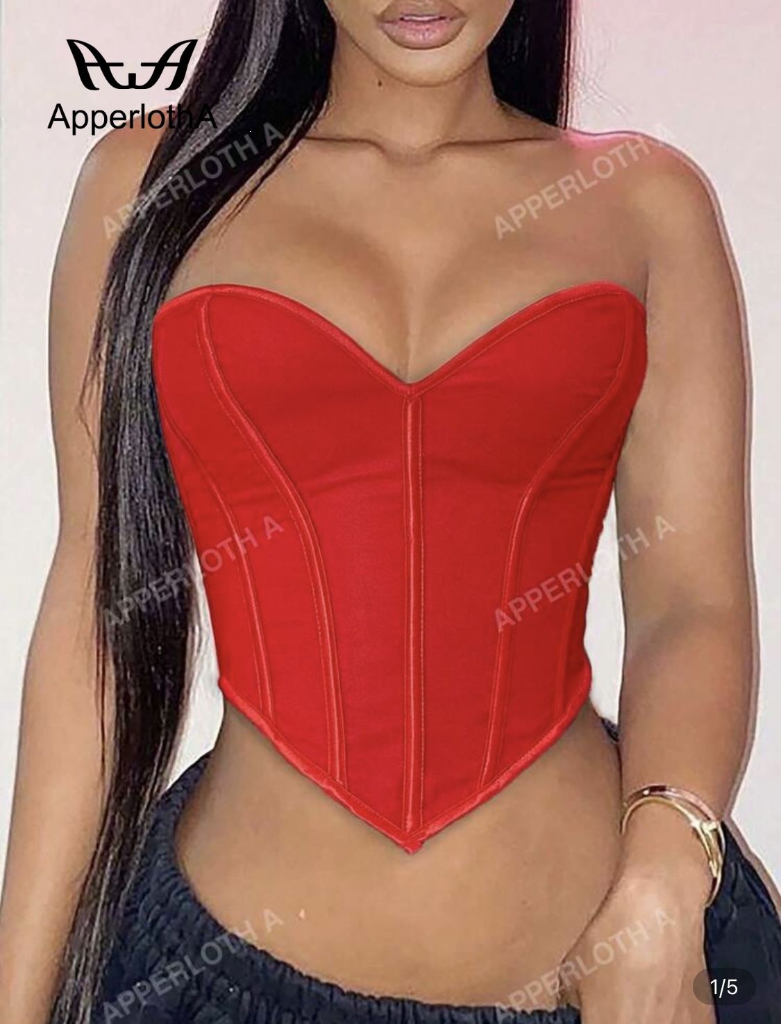 Red corset top size medium #corsettop
