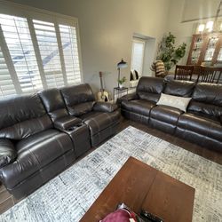 Reclining Sofa & Love Seat  - 2 Pieces 
