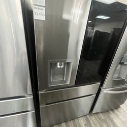 36”wide 4 Door Refrigerator With Knock Knock Door And Full-convert Drawer 