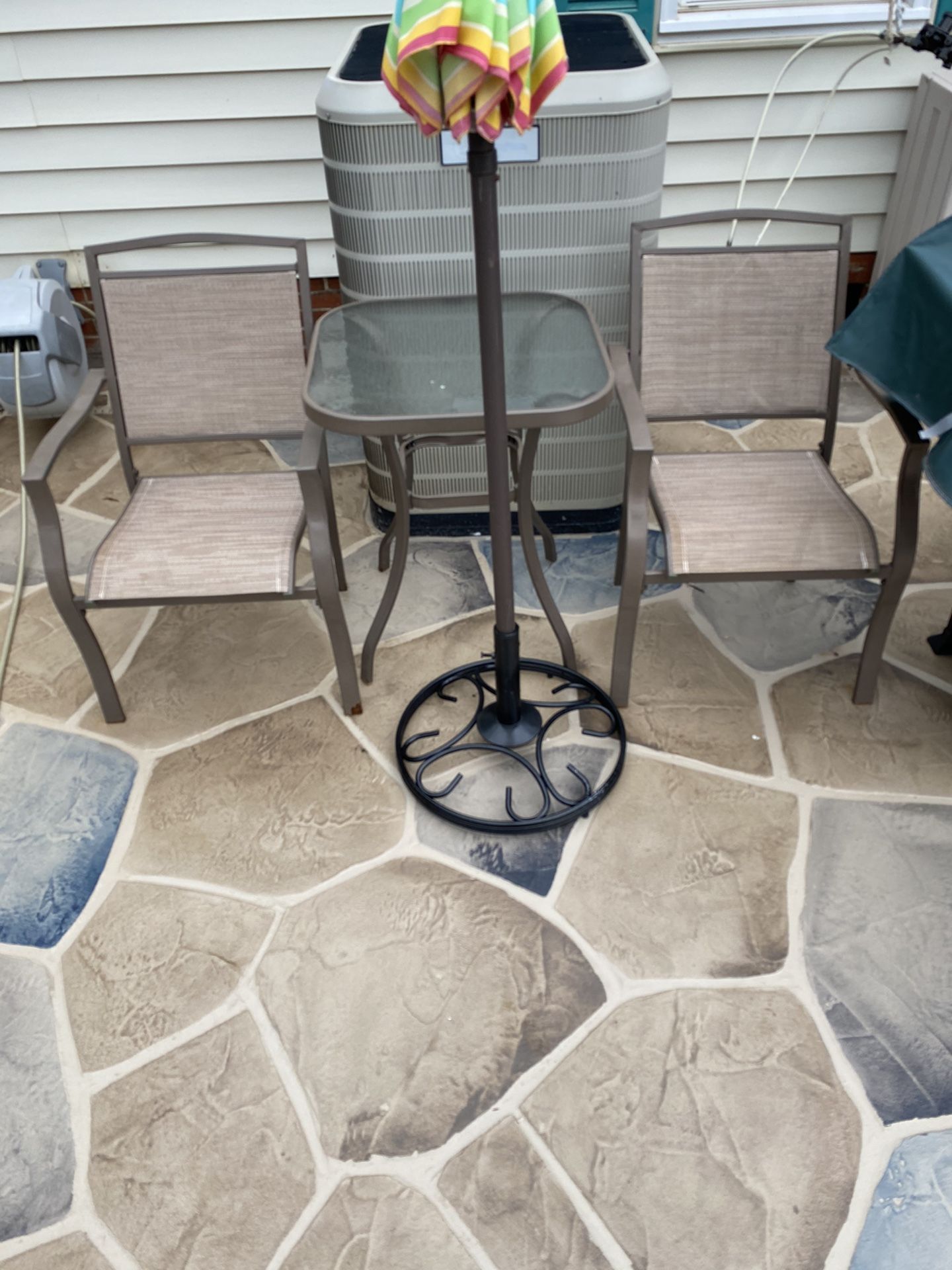 Patio chairs and table