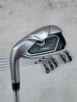 LEFTY Taylormade RBZ RocketBallz Iron Set 6-PW + AW Steel Regular Flex Left Handed
