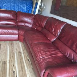 Reclining Leather Sectional Couch