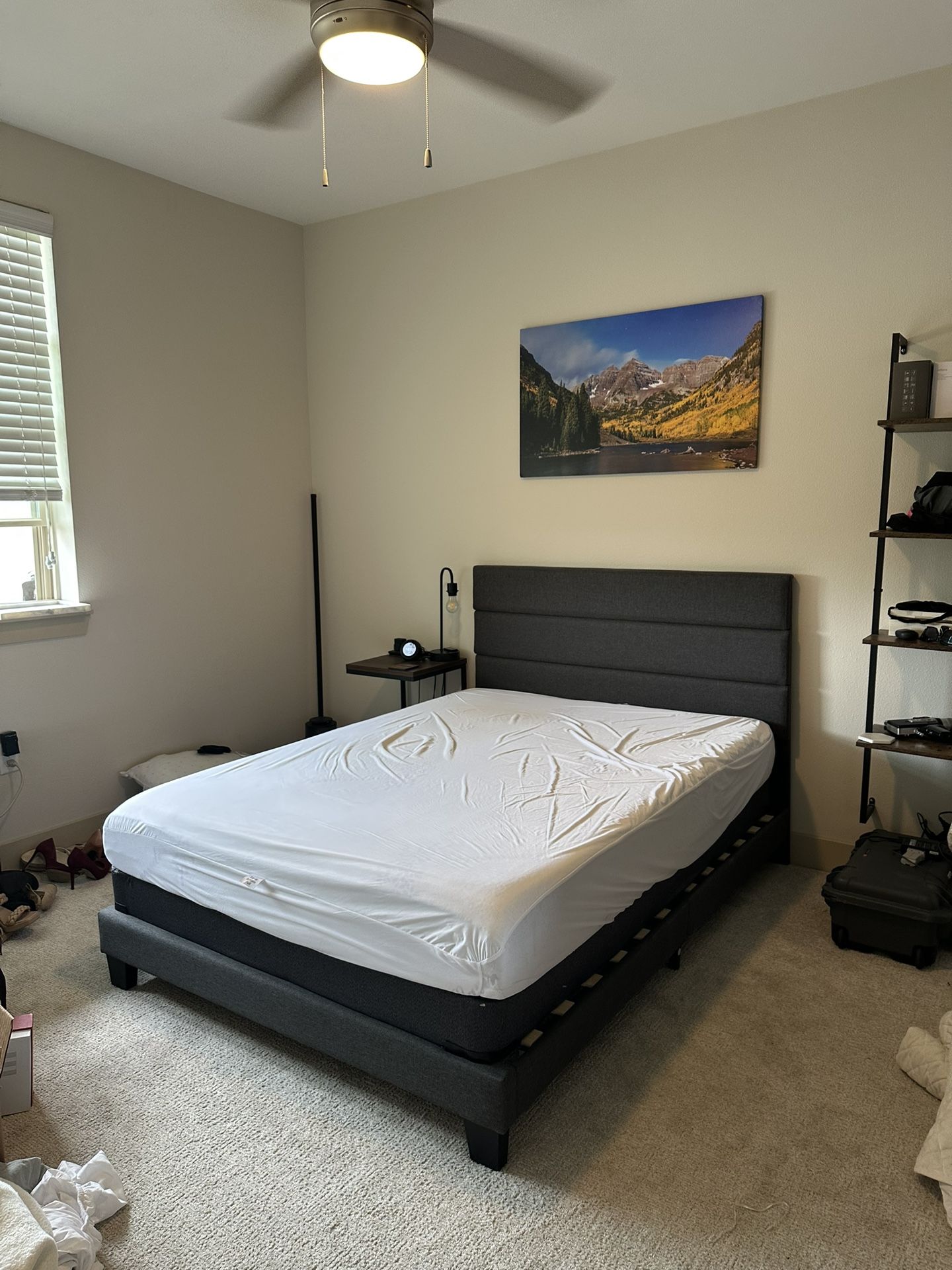 Full Size Bed, Headboard & Frame, Mattress, Box Spring 