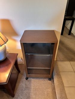 Technics Hardwood 3 Shelving, Excellent Condition. 21” Wide/ 16” Deep/ 31 Height 