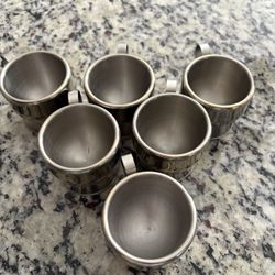 Bundle Coffee Cup Espresso Mug Set of 6  Double Wall Stainless Steel Tea Cups