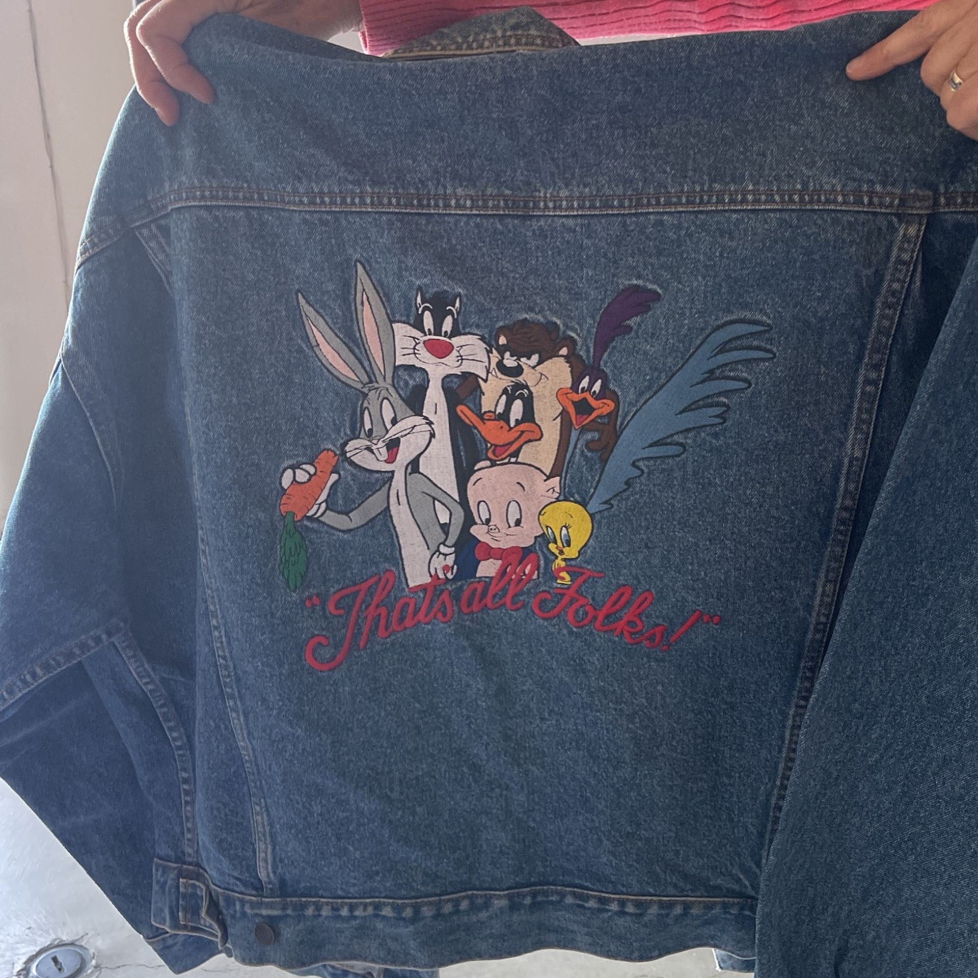 Jean Jacket With Warner brothers Cartoon Characters