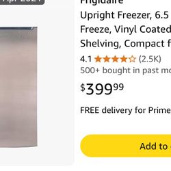 Frigidaire stand Up Freezer