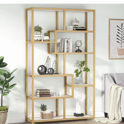Bookshelf, 8-Open Shelf Etagere Bookcase Storage Organizer