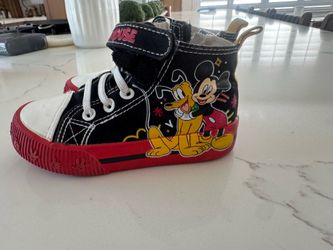 Kids Toddler Child Disney Mickey Mouse High Top Tennie shoes Sneakers Shoes size 7 converse dupes