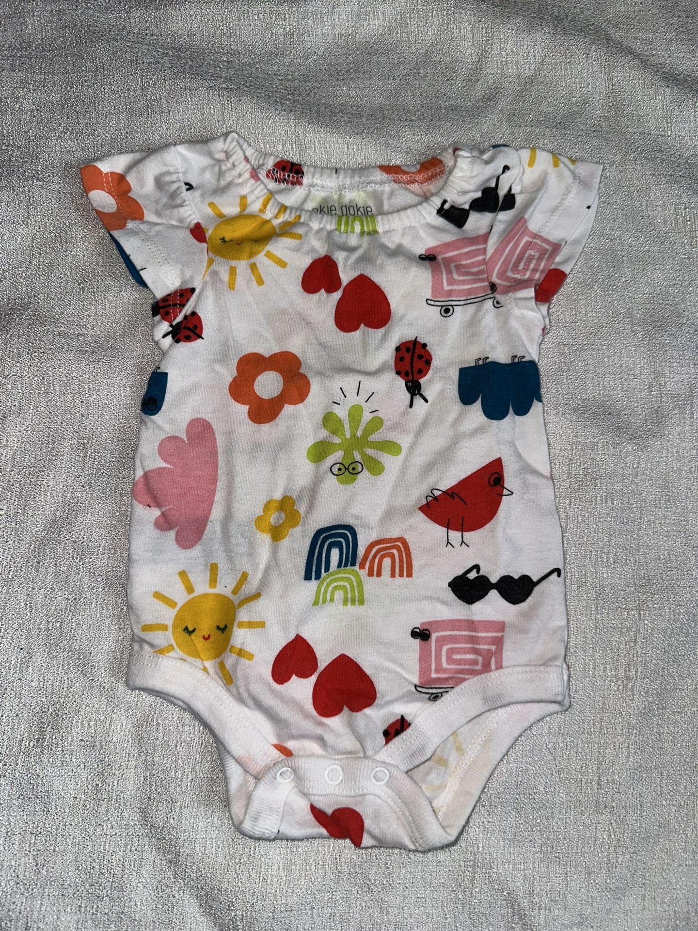 Carter’s Baby Girl Newborn Infant Blue Flower Fleece Zip up Hoodie Jacket