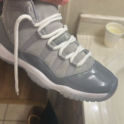 Cool Grey Jordans 7y