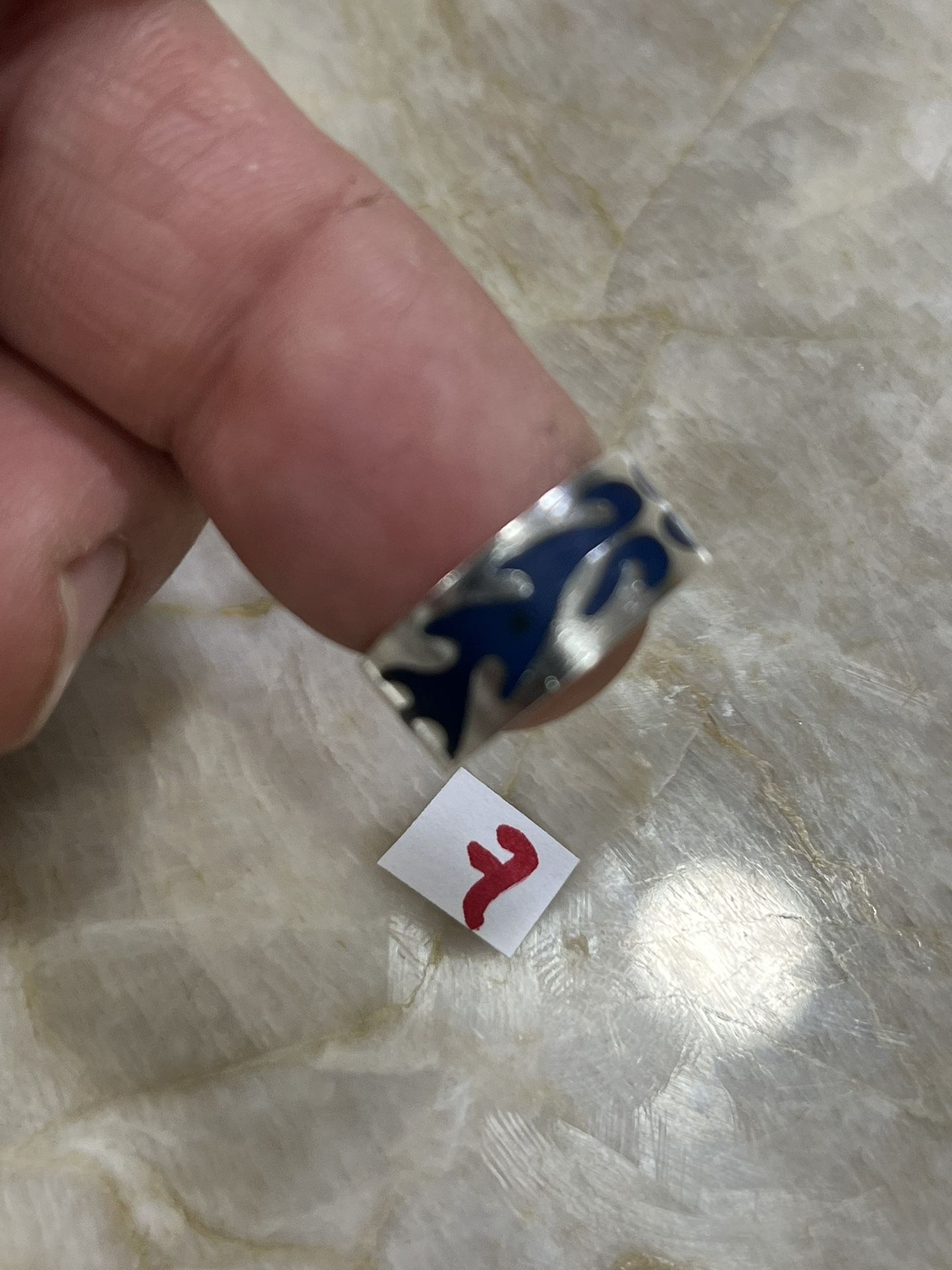 925 Sterling Silver Wedding Ring Size 7