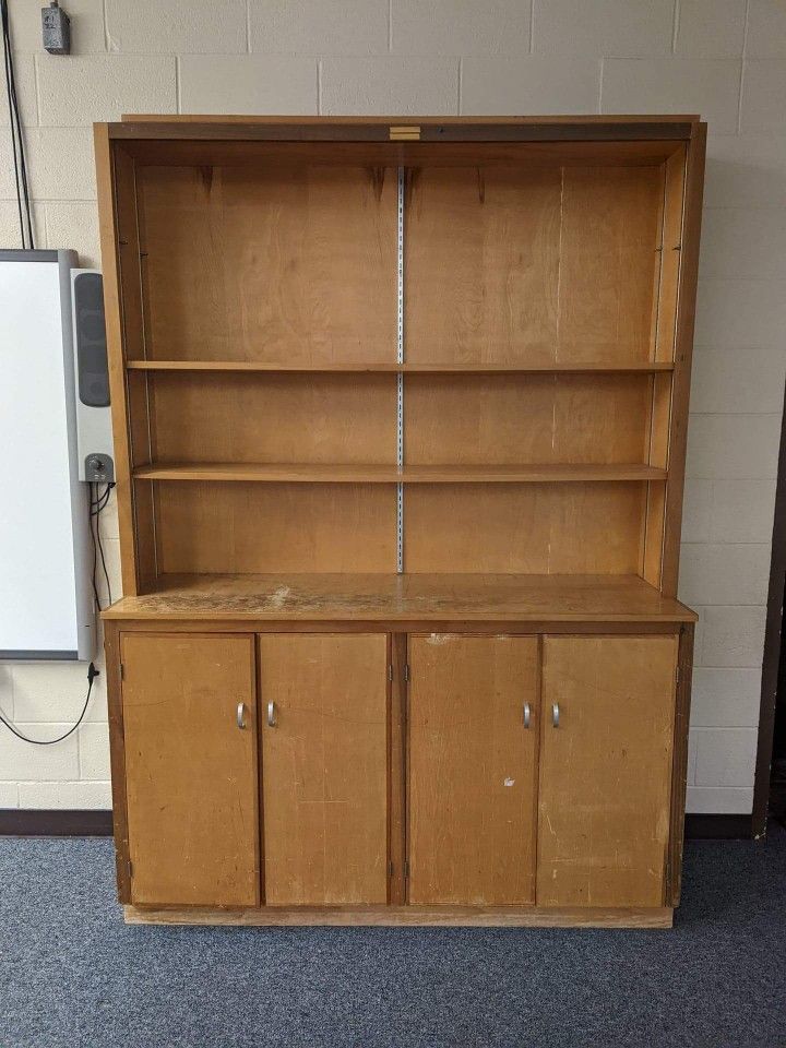Solid Wood Hutch Or Bookcase With Storage 