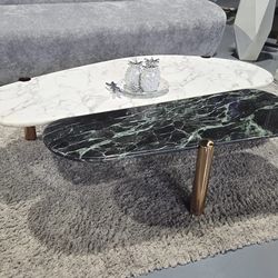 56” DESIGN COFFEE TABLE Modern Faux Marble