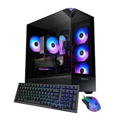 iBUYPOWER Element Black Gaming PC Desktop Computer Intel Core i9 14900F, NVIDIA GeForce RTX 5070 12GB, 32GB RAM, 1TB SSD, Windows 11, EBI9N5702