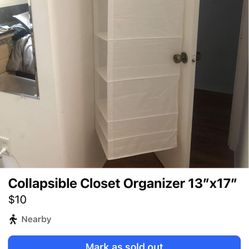 Collapsible Closet Organizer 13”x17”