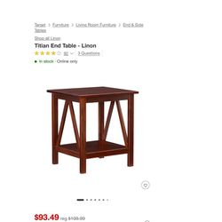 Titian End Table - Linon