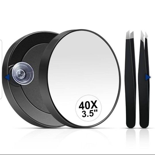 New- Powerful Compact Magnifying Mirror - Up To 40x
