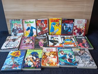 15 individual manga and graphic novel volumes and 2 DVDs