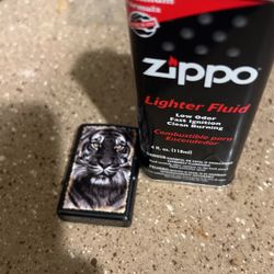 Tiger zippo And Fluid 