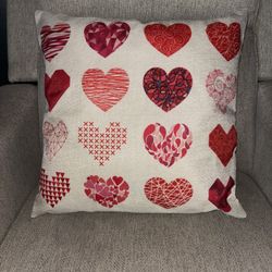 Cute Pillow With Hearts