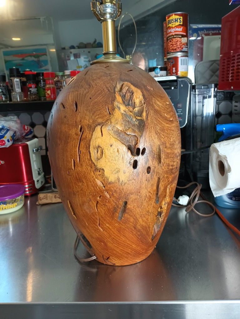 Vintage Antique Mesquite Lamp 1960's Signed Beautiful
