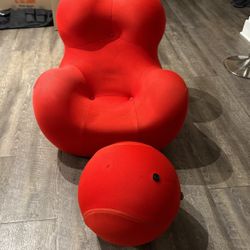 Red Modern Small Couch For Kids 