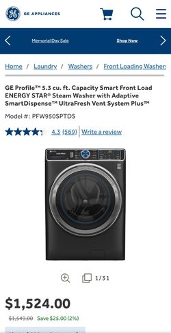 New GE Profile Smart Frontload Washer and Dryer