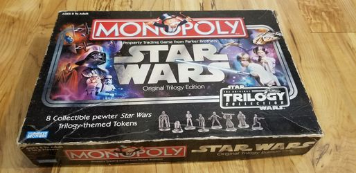 Monopoly: Star Wars - Original Trilogy Edition (Board Game, 2004) Incomplete