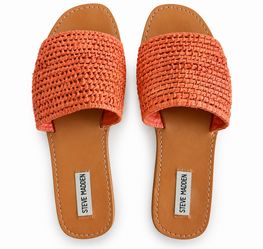 Steve Madden Women’s Coral Raffia Slide Sandals — Size: 8.5