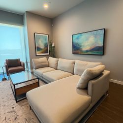 Sectional Sofa From Castlery - Grey With Ottoman