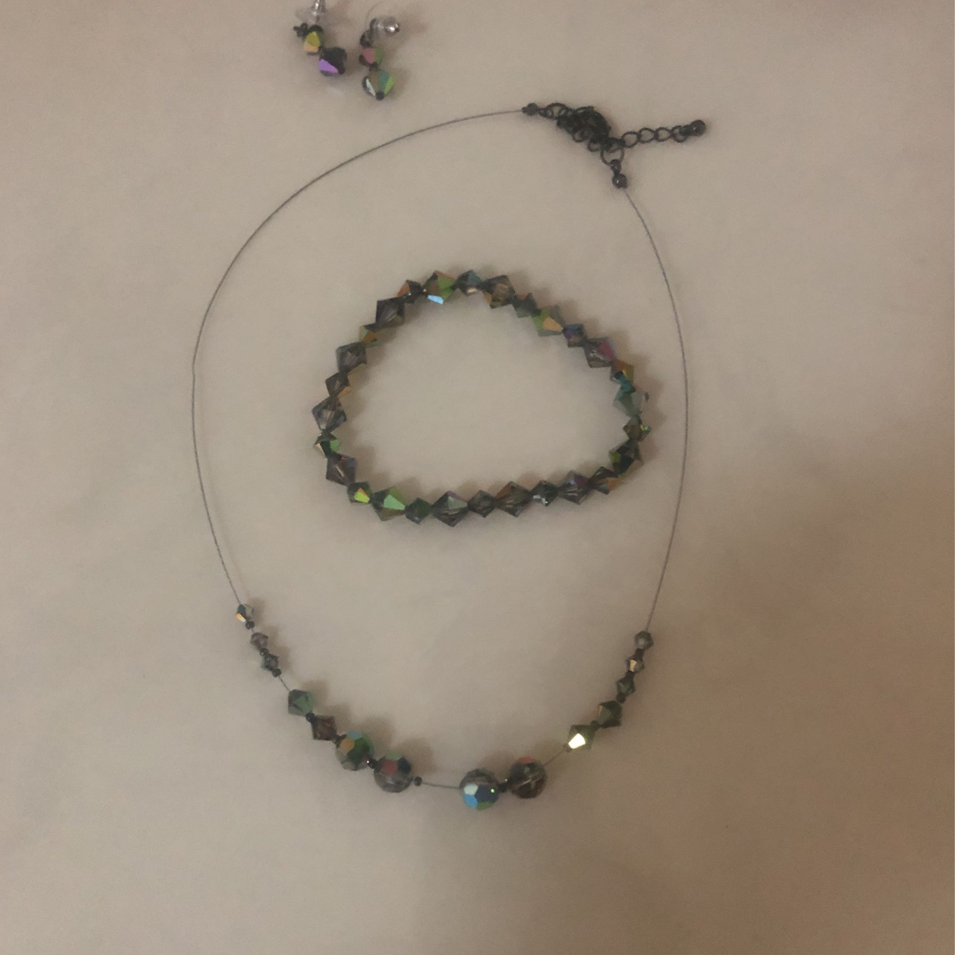 Four piece crystal jewelry set