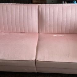 Like New Pink Couch/ Futon