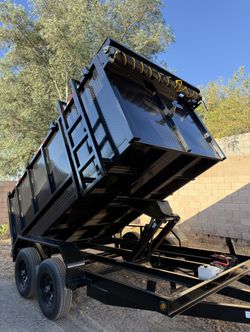 🔥New 8x4x12 Scissor Lift Hydraulic Dump Trailer With Accessories Included 🔥