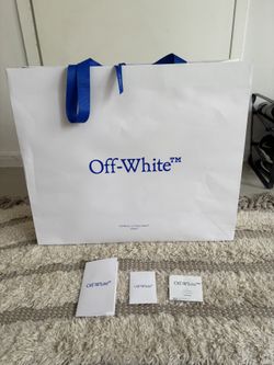 100% Authentic Large OFF WHITE GIFT BAG, & RECEIPT ENVELOPE