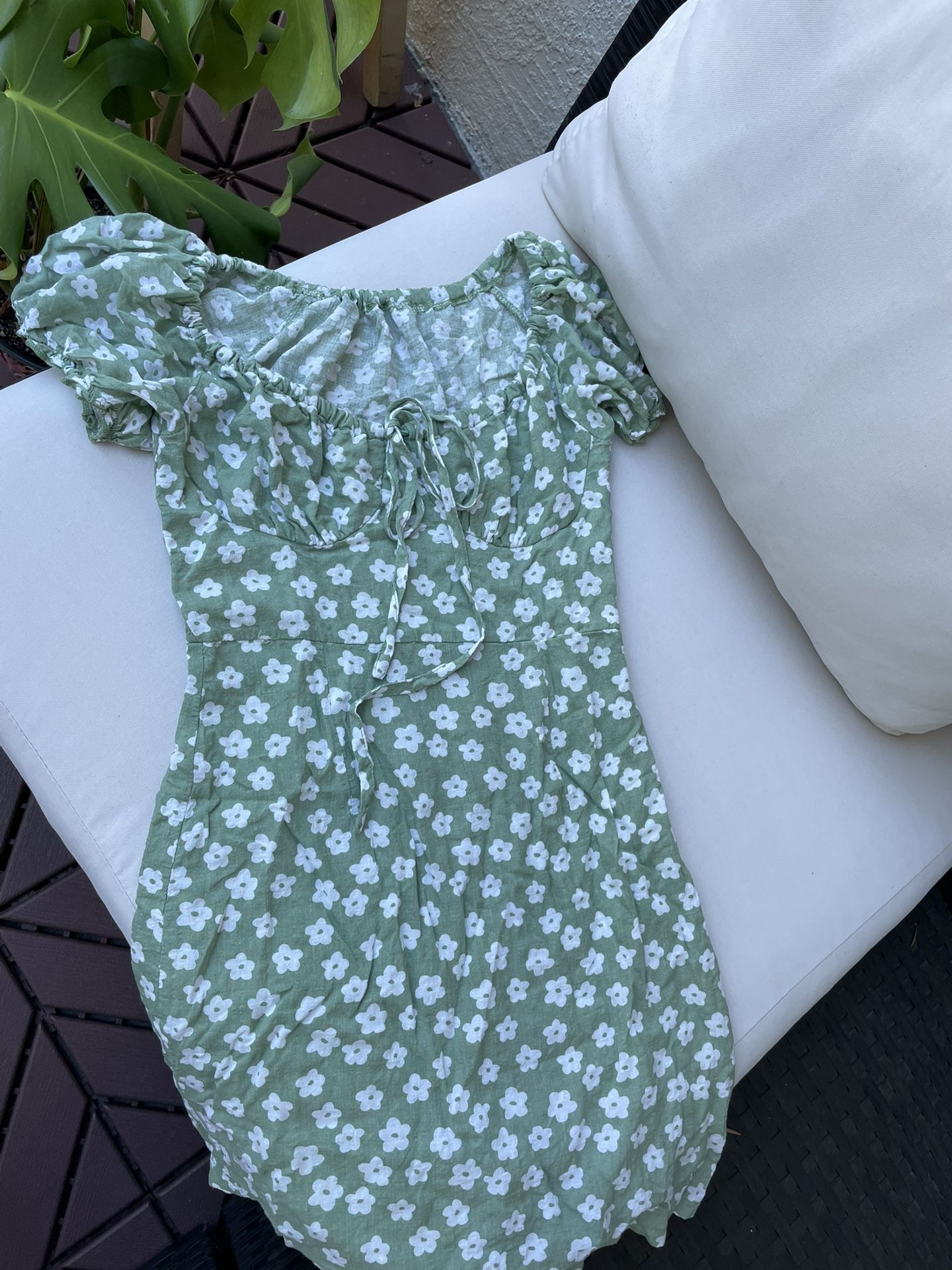 Sundae Muse Green Adjustable Dress- Xs